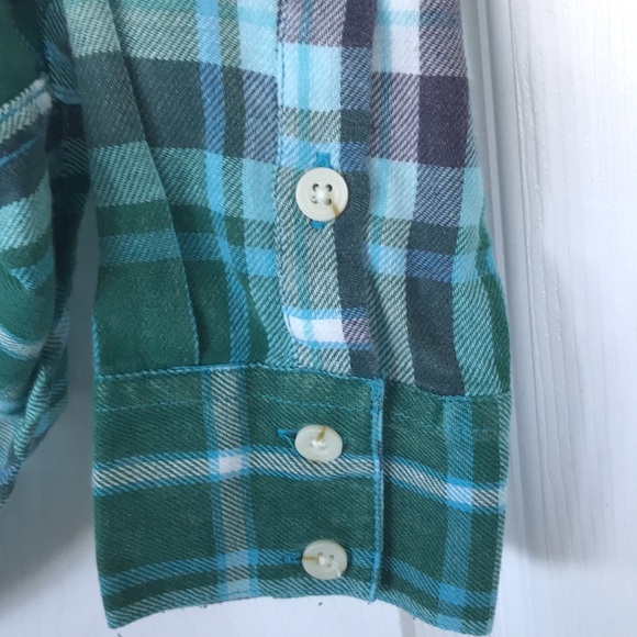 🎉Mission plaid flannel shirt XS blue green - Picture 6 of 6